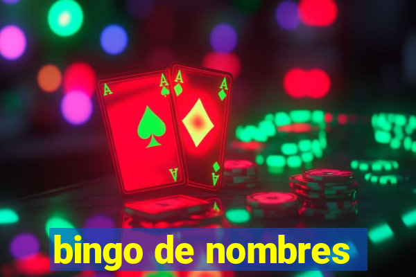 bingo de nombres