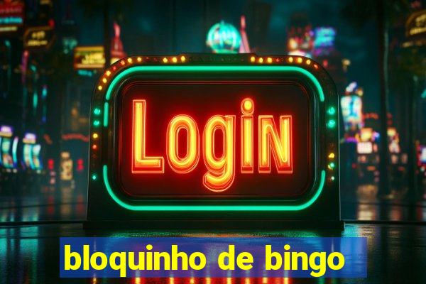 bloquinho de bingo