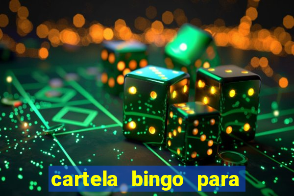 cartela bingo para cha de cozinha imprimir gratis