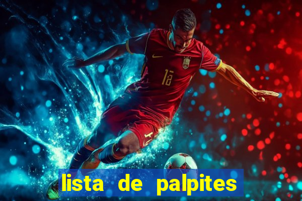 lista de palpites jogos de hoje