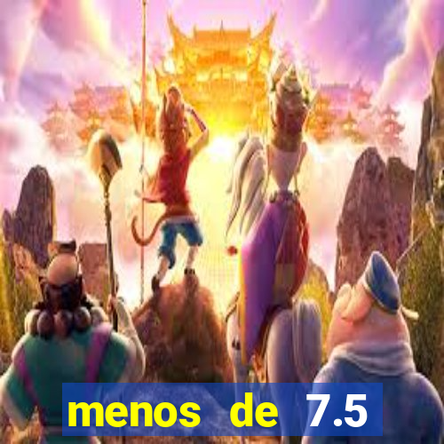 menos de 7.5 escanteios o que significa