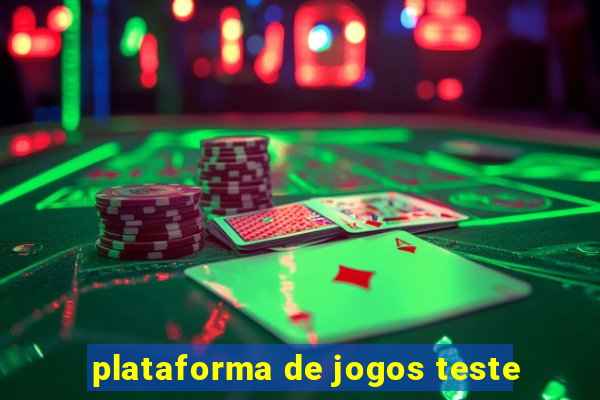 plataforma de jogos teste