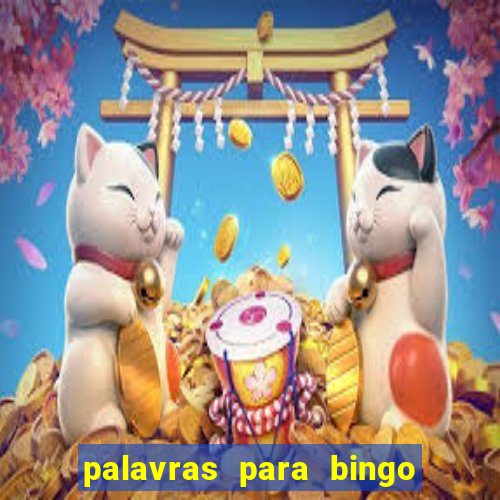 palavras para bingo cha de bebe