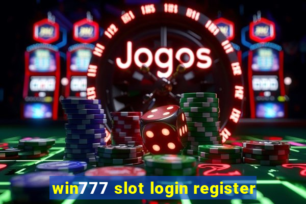 win777 slot login register