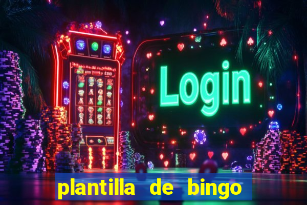 plantilla de bingo para editar