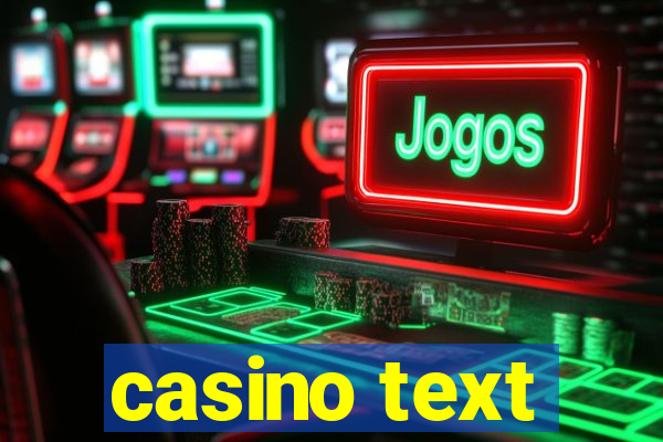 casino text