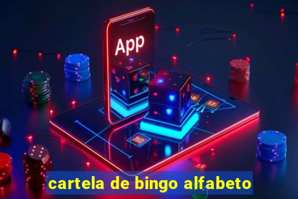 cartela de bingo alfabeto