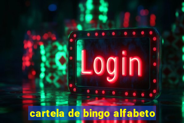 cartela de bingo alfabeto