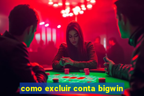 como excluir conta bigwin