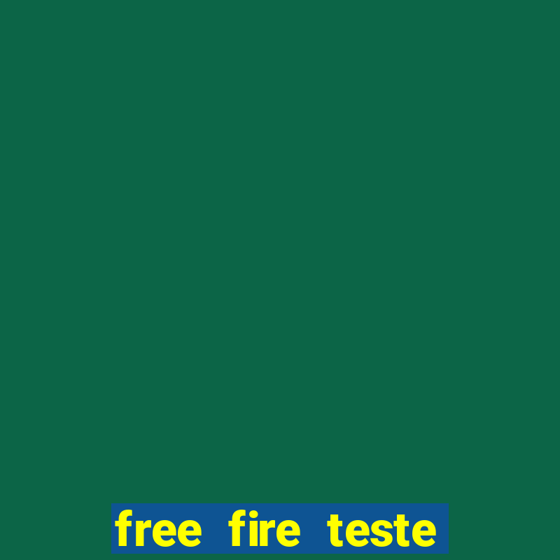 free fire teste grátis jogar